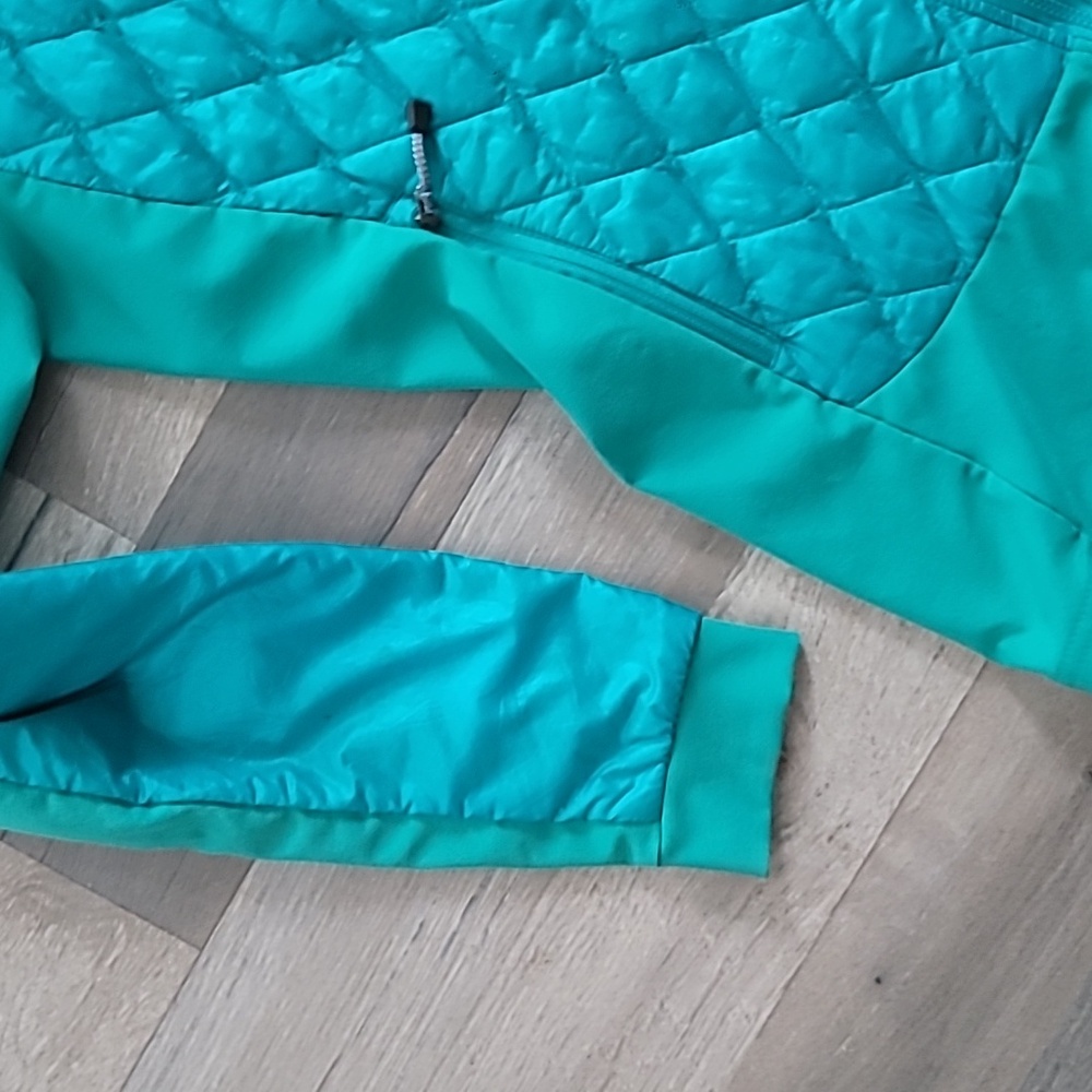 The North Face Thermoball Full Zip Lightweight Puff Jacket Teal Size Small - Picture 2 of 6